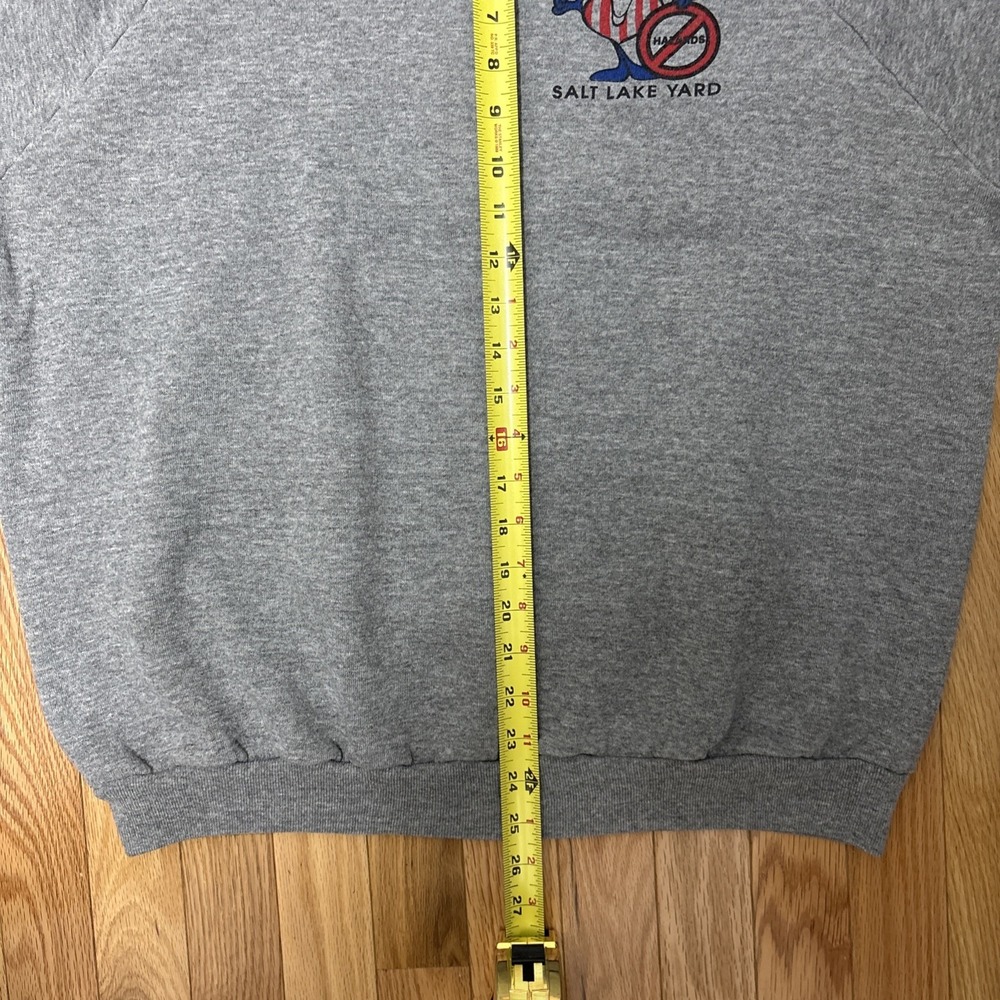 Vintage Union Pacific Salt Lake Yard Hazards Gray Sweatshirt- Size XXL - Picture 7 of 9